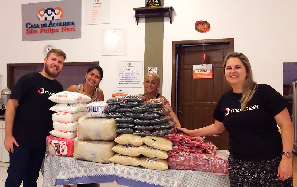 Startup doa mil quilos de alimento para 5 instituições carentes de Blumenau
